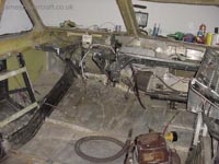 Restoring an old Tiger 12 hovercraft to a fully working state - Stripping the dashboard ().